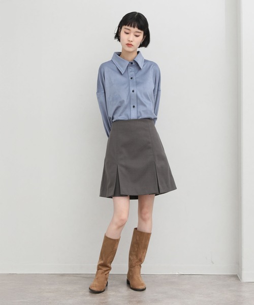 NOGLE（ノグル）の「【NOGLE/ノグル】ウールテックプリーツミニスカート（スカート・レディース・グレー/ベージュ/ブラウン・S/M）」の21枚目の写真