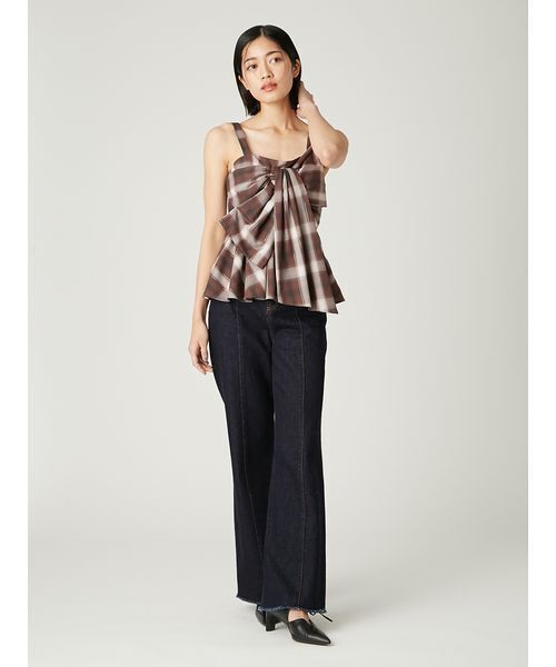 セール】オンブレラメチェックリボンキャミ（キャミソール）｜FRAY I.D