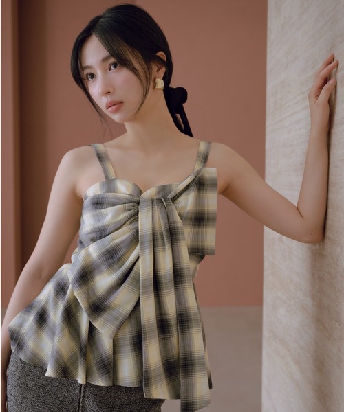 オンブレラメチェックリボンキャミ（キャミソール）｜FRAY I.D（フレイ