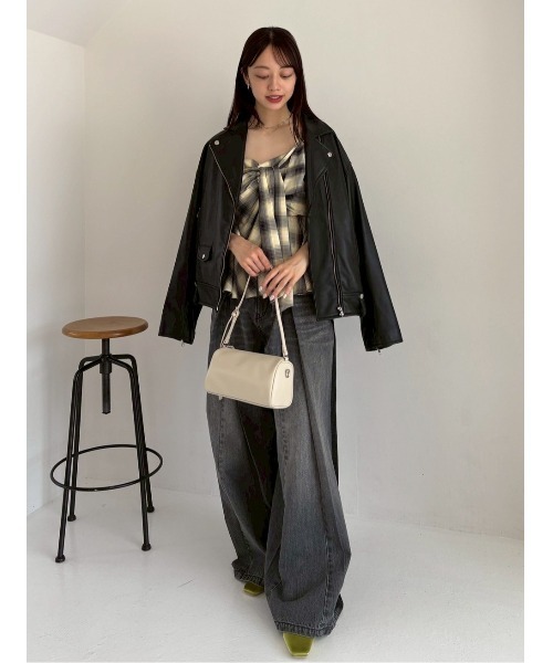 FRAY I.D（フレイアイディー）の「オンブレラメチェックリボンキャミ（キャミソール・レディース・イエロー/ブラウン/アイボリー・0/1）」の11枚目の写真