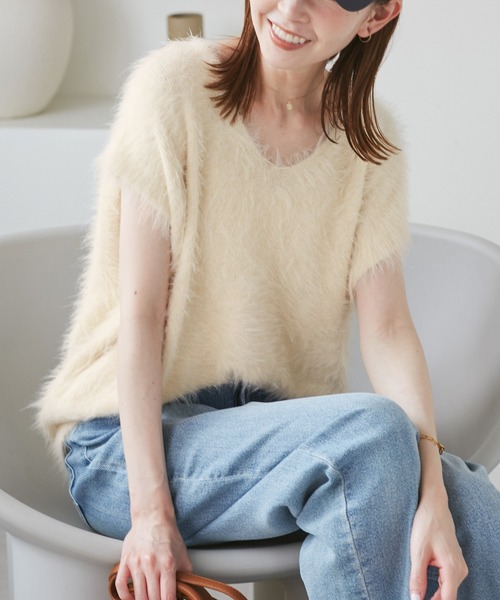 セール】シャギーニットベスト（ベスト）｜ROPE' PICNIC（ロペ