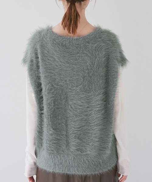 ROPE' PICNIC(ロペピクニック)の「シャギーニットベスト(ベスト・レディース・グレー/キナリ/ブラウン・FREE)」の19枚目の写真