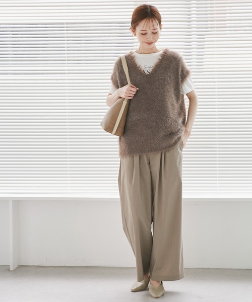 ROPE' PICNIC(ロペピクニック)の「シャギーニットベスト(ベスト・レディース・グレー/キナリ/ブラウン・FREE)」の13枚目の写真