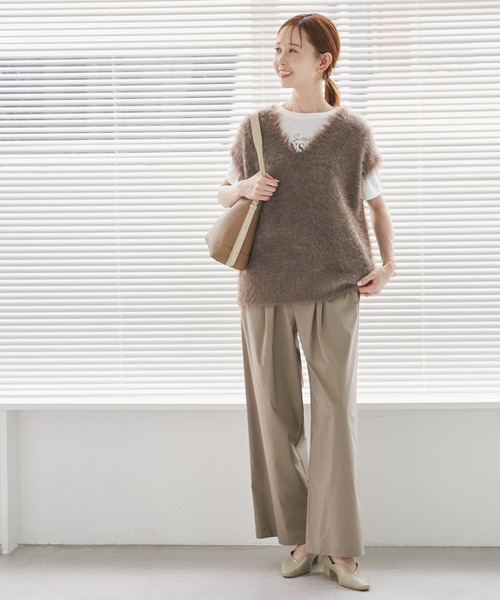 ROPE' PICNIC(ロペピクニック)の「シャギーニットベスト(ベスト・レディース・グレー/キナリ/ブラウン・FREE)」の14枚目の写真