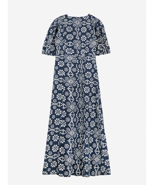 BOBO CHOSES(ボボショーズ)の「Kaleidoscope pattern evase v-neck dress(ワンピース・レディース・ネイビー・L/M/S/XL/XS)」の7枚目の写真