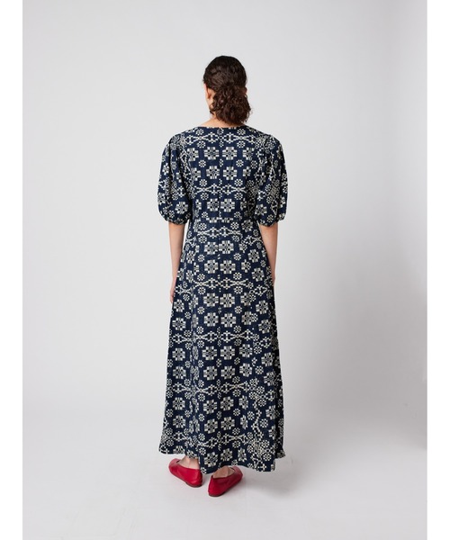 BOBO CHOSES(ボボショーズ)の「Kaleidoscope pattern evase v-neck dress(ワンピース・レディース・ネイビー・L/M/S/XL/XS)」の5枚目の写真
