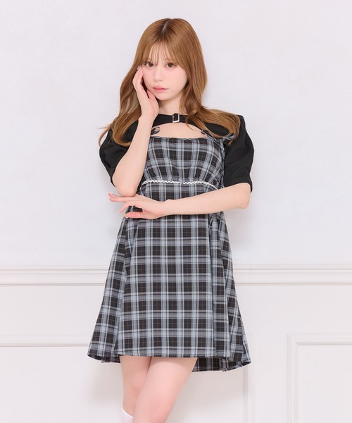 最安値 ショートボレロアンサンブルギンガムワンピ♡XS♡完売品♡タグ