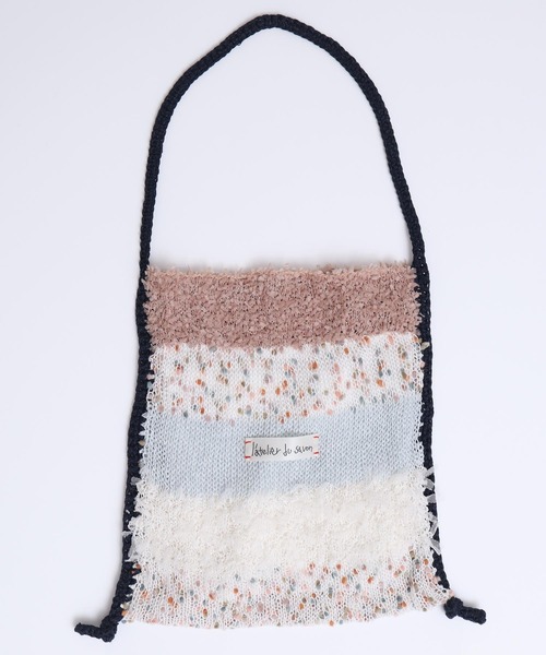 l'atelier du savon（アトリエドサボン）の「ぽつぽつ糸のcraft knitバッグ（トートバッグ・レディース・ネイビー/イエロー/オフホワイト・FREE）」の8枚目の写真