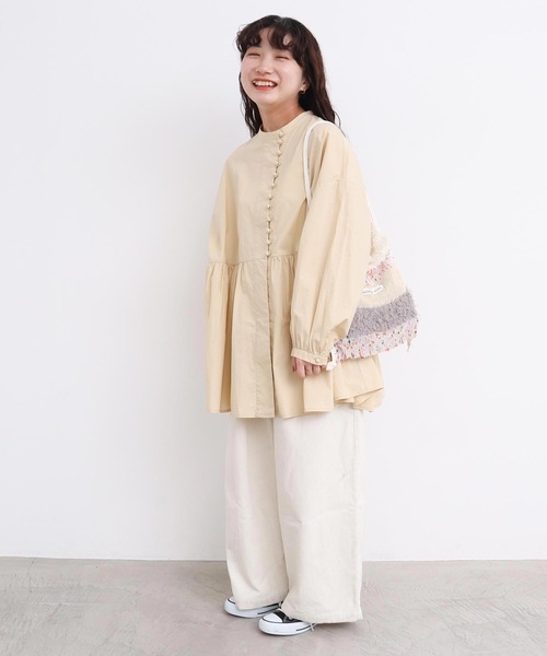 l'atelier du savon（アトリエドサボン）の「ぽつぽつ糸のcraft knitバッグ（トートバッグ・レディース・ネイビー/イエロー/オフホワイト・FREE）」の14枚目の写真