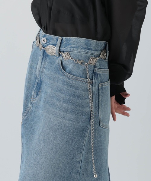 LEPSIM（レプシィム）の「コンチョチェーンベルト　576538（ベルト・レディース・シルバー・ONE SIZE）」の3枚目の写真