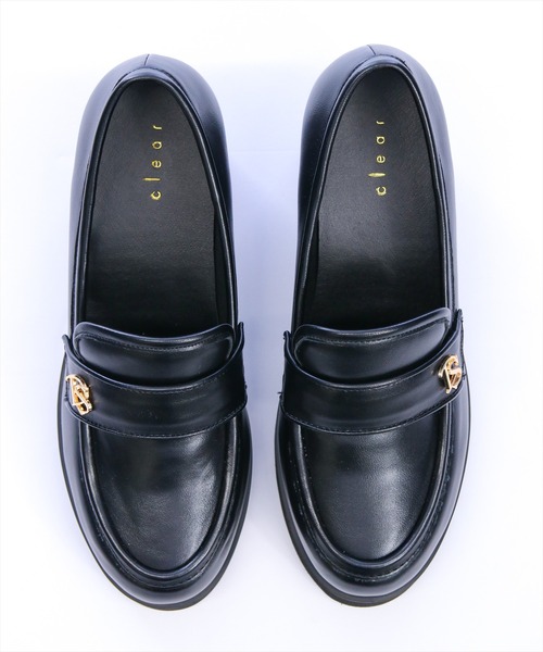 【23区】マガジン掲載/ボリュームソール ローファー/牛革/23.5センチ/新品 ローファー レディース 本革 レザー 革靴 コインローファー