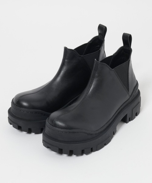 JEANASIS（ジーナシス）の「サイドゴアアンクルブーツ/581278（ブーツ・レディース・カーキ系/ブラック・MEDIUM/LARGE）」の6枚目の写真