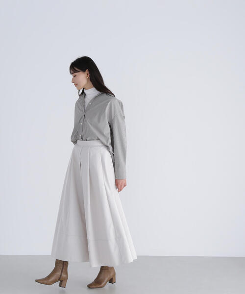 NATURAL BEAUTY BASIC(ナチュラルビューティーベーシック)の「◇ゴールドボタンフォルムシャツ(シャツ/ブラウス・レディース・ブラウン系その他/ワイン/ベージュ・FREE)」の7枚目の写真