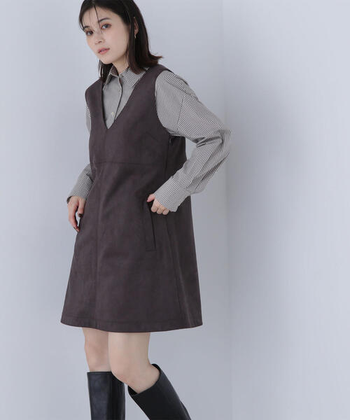 NATURAL BEAUTY BASIC(ナチュラルビューティーベーシック)の「◇ゴールドボタンフォルムシャツ(シャツ/ブラウス・レディース・ブラウン系その他/ワイン/ベージュ・FREE)」の9枚目の写真
