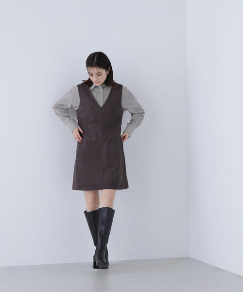 NATURAL BEAUTY BASIC(ナチュラルビューティーベーシック)の「◇ゴールドボタンフォルムシャツ(シャツ/ブラウス・レディース・ブラウン系その他/ワイン/ベージュ・FREE)」の10枚目の写真