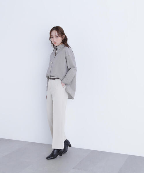 NATURAL BEAUTY BASIC(ナチュラルビューティーベーシック)の「◇ゴールドボタンフォルムシャツ(シャツ/ブラウス・レディース・ブラウン系その他/ワイン/ベージュ・FREE)」の11枚目の写真