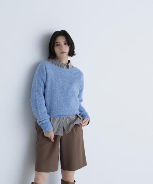 NATURAL BEAUTY BASIC(ナチュラルビューティーベーシック)の「◇ゴールドボタンフォルムシャツ(シャツ/ブラウス・レディース・ブラウン系その他/ワイン/ベージュ・FREE)」の13枚目の写真