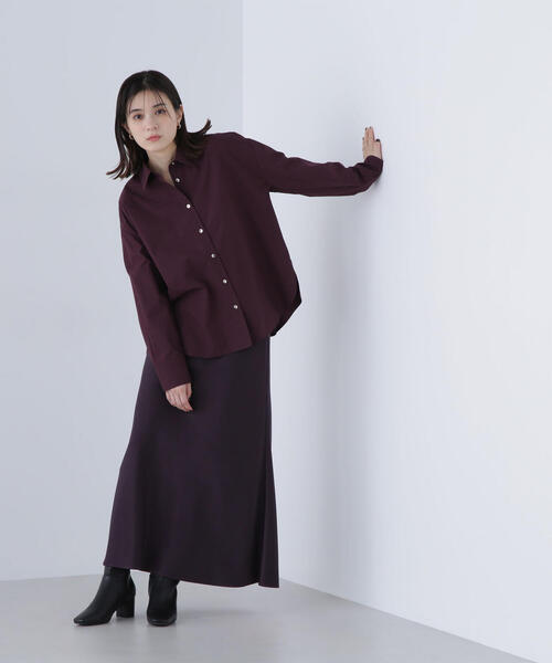 NATURAL BEAUTY BASIC(ナチュラルビューティーベーシック)の「◇ゴールドボタンフォルムシャツ(シャツ/ブラウス・レディース・ブラウン系その他/ワイン/ベージュ・FREE)」の17枚目の写真