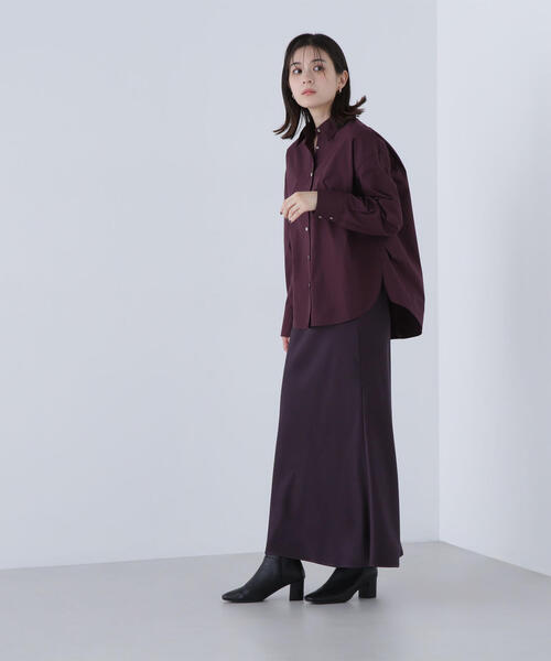 NATURAL BEAUTY BASIC(ナチュラルビューティーベーシック)の「◇ゴールドボタンフォルムシャツ(シャツ/ブラウス・レディース・ブラウン系その他/ワイン/ベージュ・FREE)」の19枚目の写真