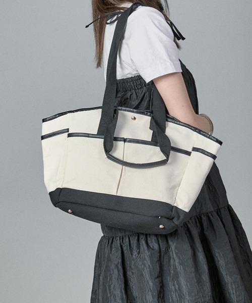 セール】K7【オーガナイザー付】ダブルハンドルキャンパストート