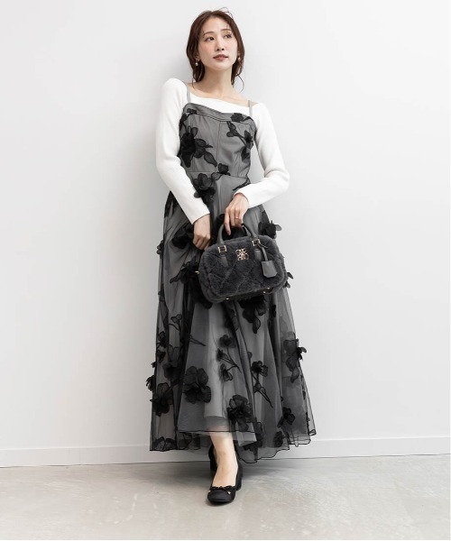 RANDA（ランダ）の「2WAY ファーキルティングボストンバッグ（ハンドバッグ・レディース・ベージュ/アイボリー/グレー・FREE）」の12枚目の写真