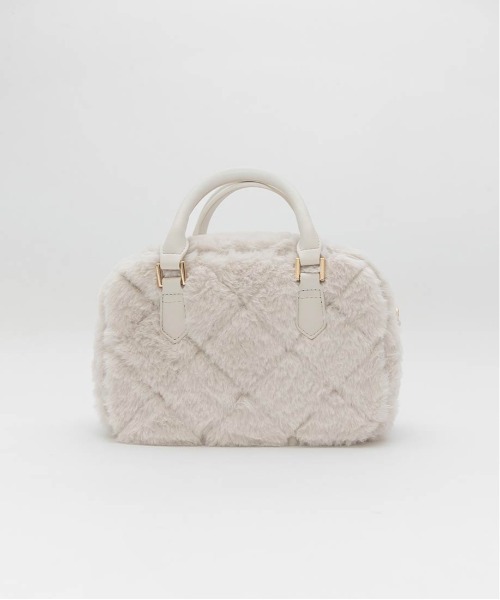 2WAY ファーキルティングボストンバッグ（ハンドバッグ）｜RANDA