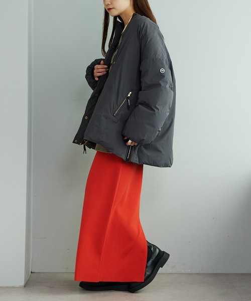 WEB限定　ピュアルセシンフレンチサイドジップ　ダウン WEB限定】フレンチダックダウン サイドジップジャケット（ダウン