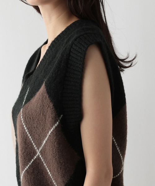 FOUND GOOD(ファウンドグッド)の「デカガイルニットベスト(ベスト・レディース・ブラック/ネイビー・L/M)」の22枚目の写真