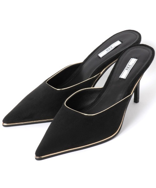 R&E（アールアンドイー）の「【R&E】ゴールドパイピングミュールパンプス（パンプス・レディース・ブラック/モカ/カーキ・M/S/LL/L）」の8枚目の写真