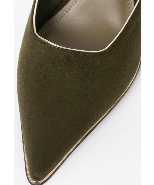 R&E（アールアンドイー）の「【R&E】ゴールドパイピングミュールパンプス（パンプス・レディース・ブラック/モカ/カーキ・M/S/LL/L）」の11枚目の写真