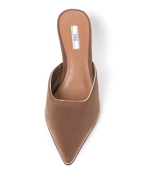 R&E（アールアンドイー）の「【R&E】ゴールドパイピングミュールパンプス（パンプス・レディース・ブラック/モカ/カーキ・M/S/LL/L）」の13枚目の写真