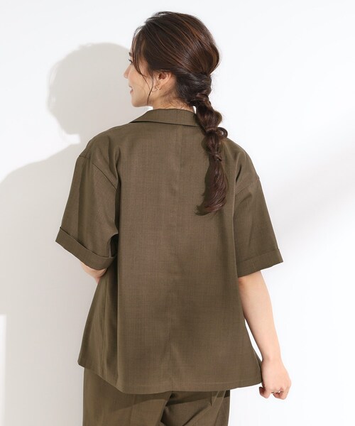 DRESKIP（ドレスキップ）の「【セットアップ可/洗濯後しわになりにくい】5分袖テーラードジャケット（テーラードジャケット・レディース・ダークブラウン/グレー系1/グレー・01/02/03/04）」の21枚目の写真