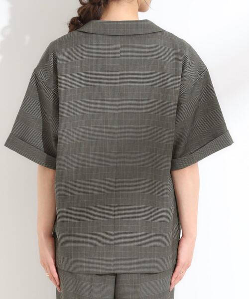 DRESKIP（ドレスキップ）の「【セットアップ可/洗濯後しわになりにくい】5分袖テーラードジャケット（テーラードジャケット・レディース・ダークブラウン/グレー系1/グレー・01/02/03/04）」の6枚目の写真