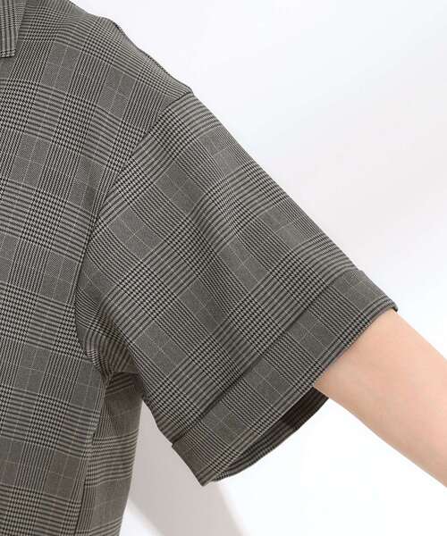 DRESKIP（ドレスキップ）の「【セットアップ可/洗濯後しわになりにくい】5分袖テーラードジャケット（テーラードジャケット・レディース・ダークブラウン/グレー系1/グレー・01/02/03/04）」の8枚目の写真