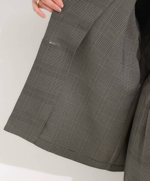 DRESKIP（ドレスキップ）の「【セットアップ可/洗濯後しわになりにくい】5分袖テーラードジャケット（テーラードジャケット・レディース・ダークブラウン/グレー系1/グレー・01/02/03/04）」の10枚目の写真