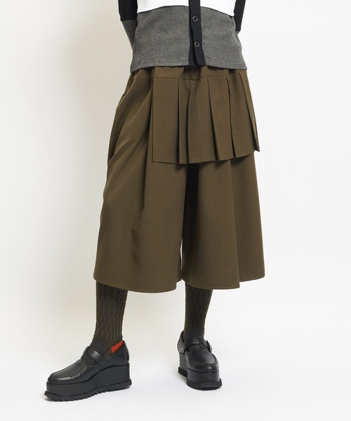 ウォームPツイル　レフトプリーツパンツ