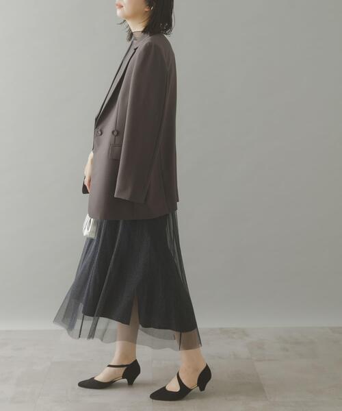URBAN RESEARCH ROSSO WOMEN(アーバンリサーチ ロッソ)の「kaene ラメチュールメローワンピース(ワンピース・レディース・ゴールド系その他/ネイビー・38)」の11枚目の写真