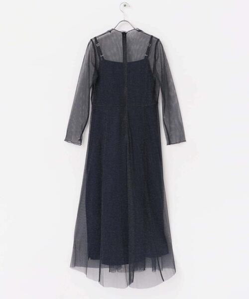 URBAN RESEARCH ROSSO WOMEN(アーバンリサーチ ロッソ)の「kaene ラメチュールメローワンピース(ワンピース・レディース・ゴールド系その他/ネイビー・38)」の20枚目の写真