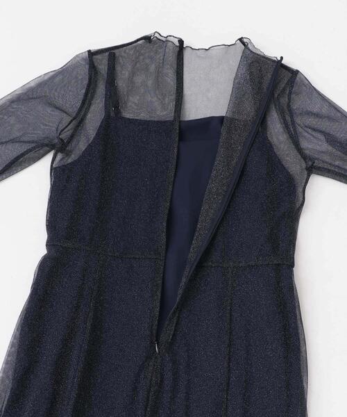 URBAN RESEARCH ROSSO WOMEN(アーバンリサーチ ロッソ)の「kaene ラメチュールメローワンピース(ワンピース・レディース・ゴールド系その他/ネイビー・38)」の21枚目の写真