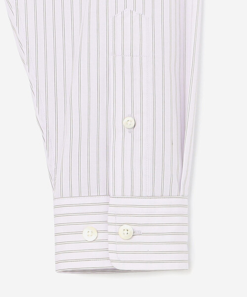 GYMPHLEX（ジムフレックス）の「Gymphlex | コットンストライプ ショートボタンダウン長袖シャツ PINK WOMEN（シャツ/ブラウス・レディース・ピンク系その他・12）」の4枚目の写真