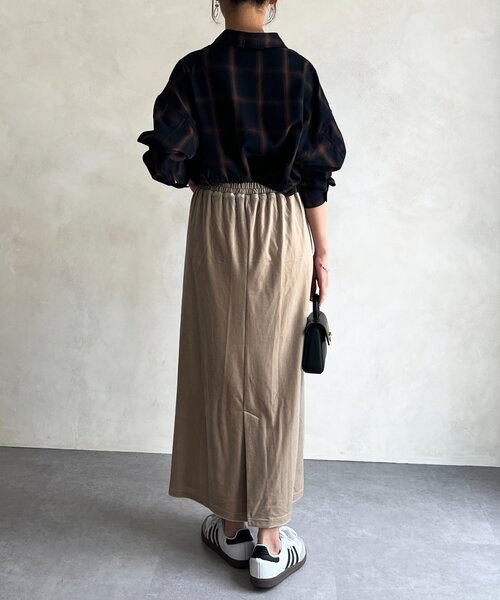 Chez toi(シェトワ)の「ベロアナロースカート(スカート・レディース・ブラウン/ベージュ/イエロー・FREE)」の17枚目の写真