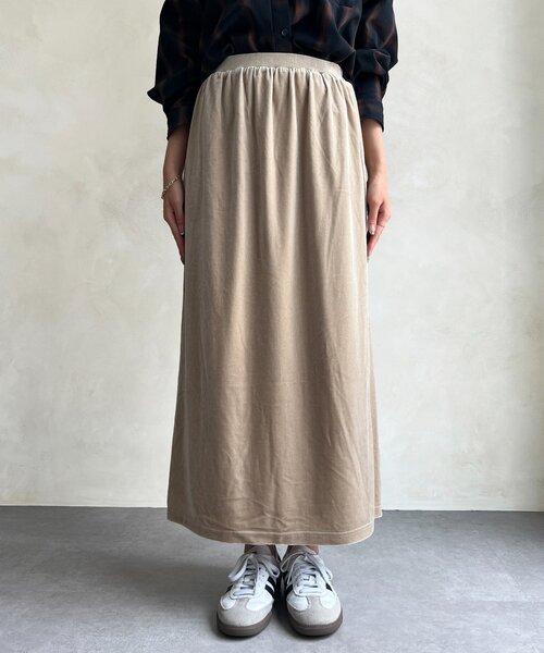 Chez toi(シェトワ)の「ベロアナロースカート(スカート・レディース・ブラウン/ベージュ/イエロー・FREE)」の22枚目の写真