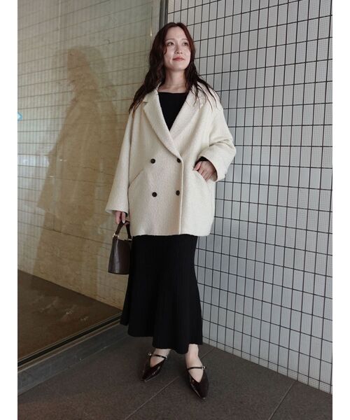 ネップツイードオーバージャケットコート（テーラードジャケット