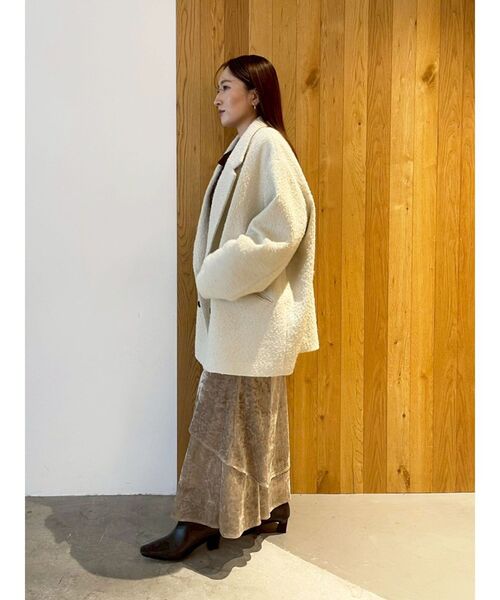 LAGUNAMOON ネップツイードオーバージャケットコート