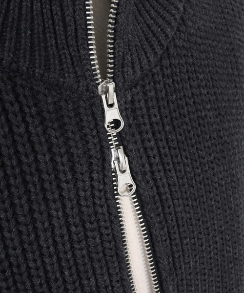 ADAM PATEK(アダムパテック)の「mcg3703-cotton wool damaged drivers knit ドライバーズニット(AP2521028)(カーディガン/ボレロ・メンズ・ブラック/グレー・1/2)」の17枚目の写真