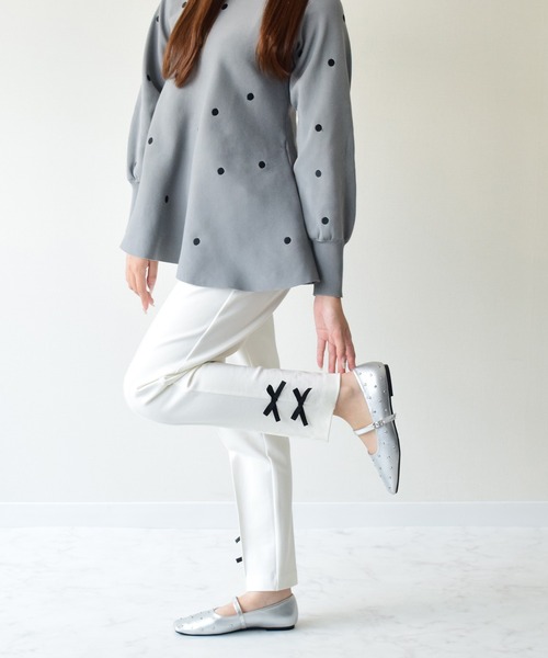 Bridget Birkin(ブリジットバーキン)の「【Bridget Birkin】ドットビジューメリージェーンシューズ(551541)(パンプス・レディース・シルバー/ブラック・22.5/23/23.5/24.5/24)」の8枚目の写真