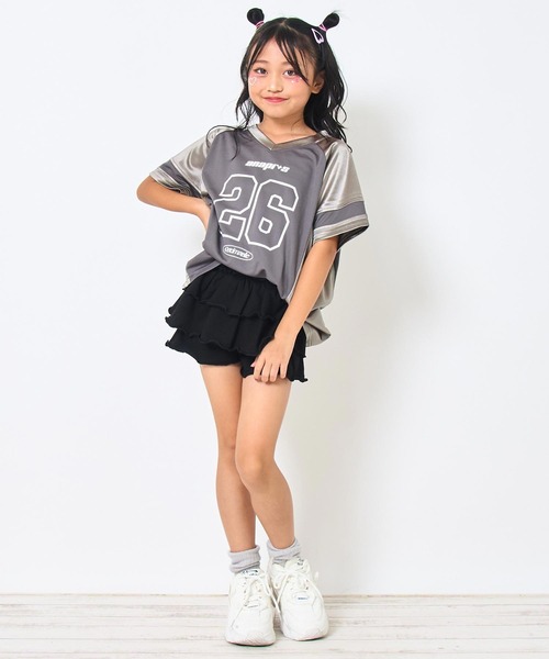 ANAP kids（アナップキッズ）の「ナンバリング トップス （ユニセックスアイテム）【ジュニアお揃い】（Tシャツ/カットソー・キッズ・ダークグレー/ネイビー・110cm/120cm/130cm）」の6枚目の写真