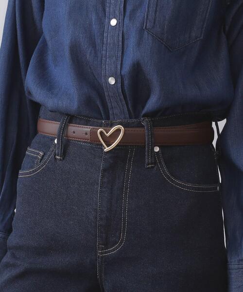 OPAQUE.CLIP（オペークドットクリップ）の「ハートバックルベルト（ベルト・レディース・ブラック/ダークブラウン・00）」の3枚目の写真