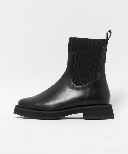 green label relaxing（グリーンレーベルリラクシング）の「ストレッチ ショートブーツ / サイドゴア 撥水（ブーツ・レディース・ブラック・M/L/XL/S）」の3枚目の写真