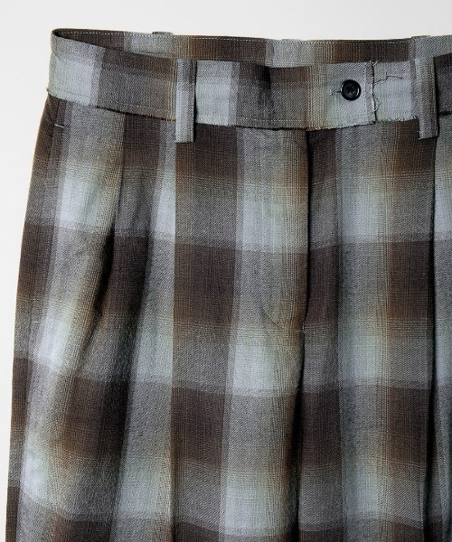 leinwande（ラインヴァンド）の「Relax Check Trousers（スラックス・レディース・ブルー/レッド・SMALL/MEDIUM）」の5枚目の写真